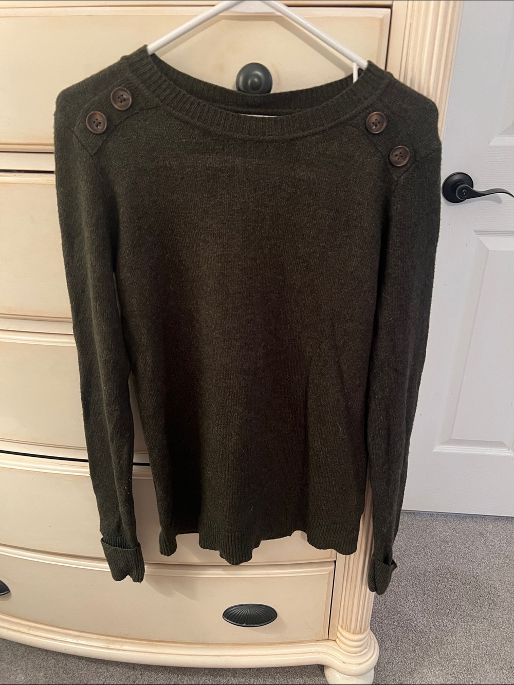 Pink Clover Dark Brown Crewneck Knit Sweater